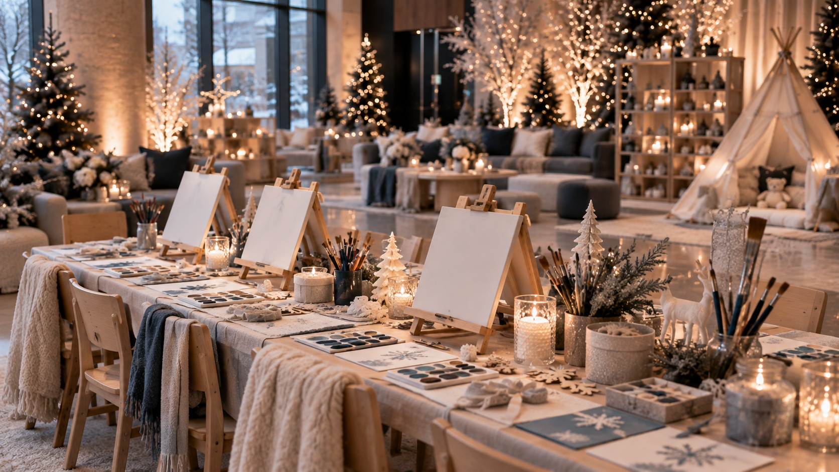 Atelier créatif de Noël pour les enfants lors d’un événement d’entreprise au Luxembourg