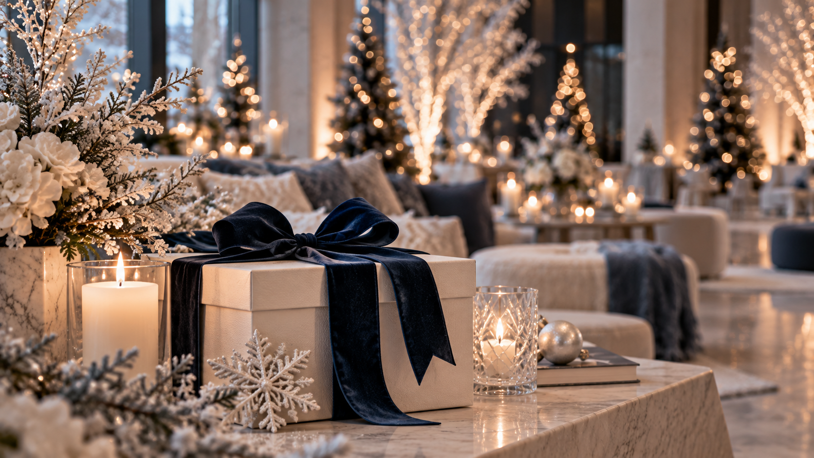Elegant details of a Christmas corporate event in Luxembourg