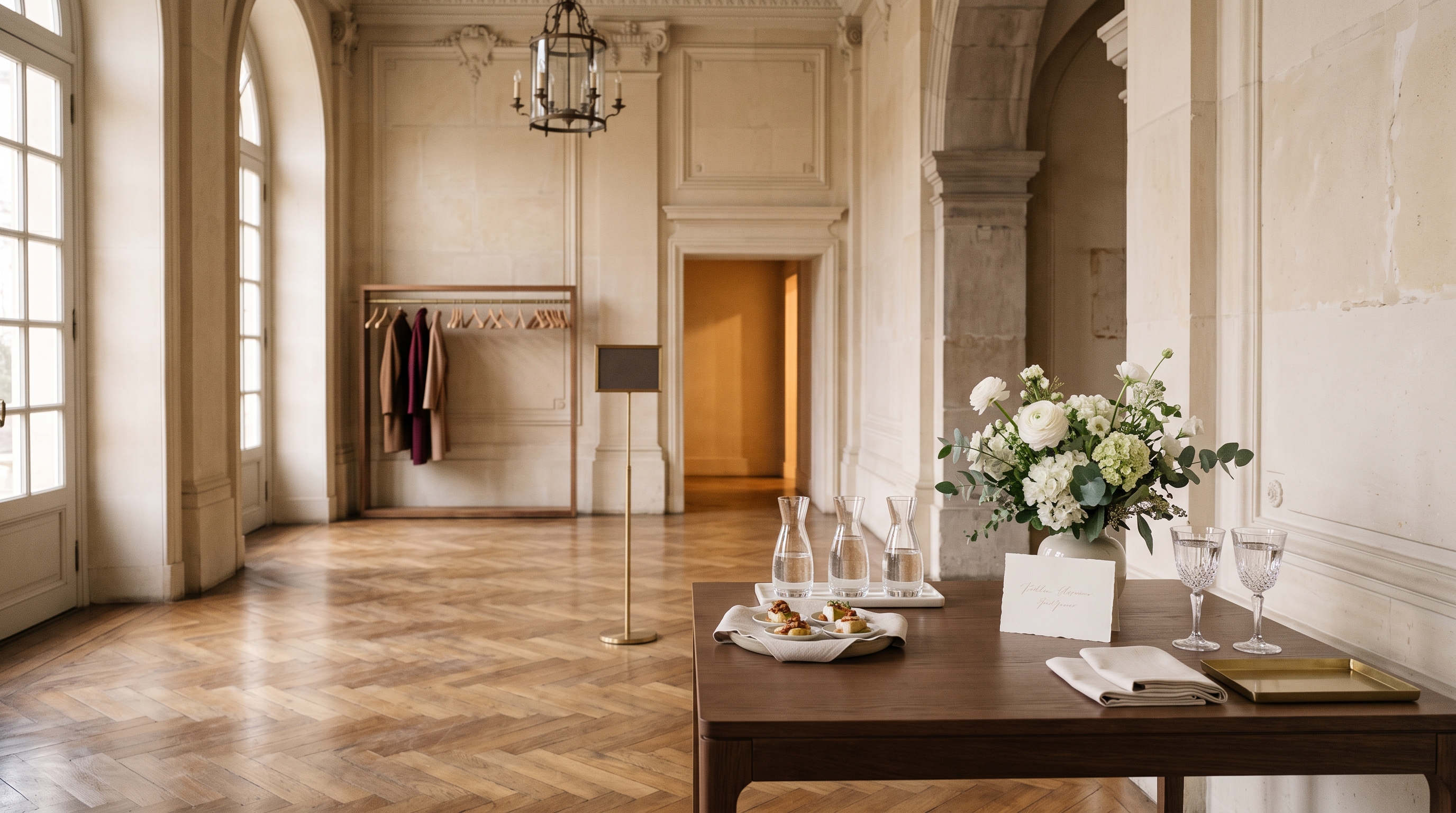 Corporate event guest journey and hospitality details